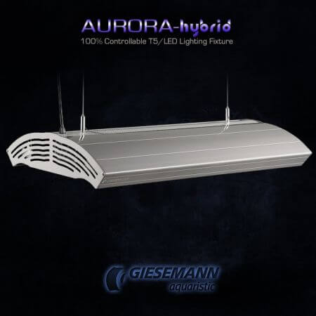 Giesemann AURORA HYBRID 4 x 24 Watt + 1 x 85W LED - 600 mm Iridium Metallic
