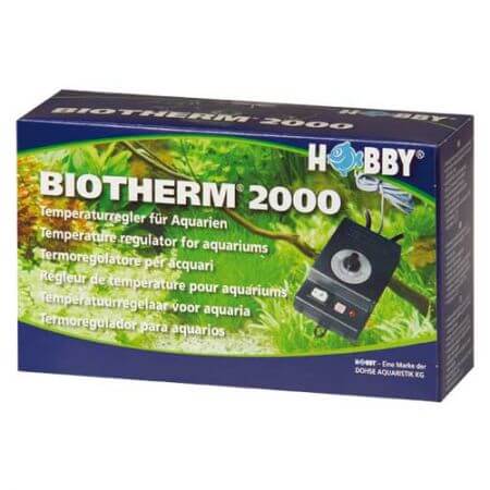 Hobby Biotherm 2000 voor aquaria, 's nachts temp. daling 2° C