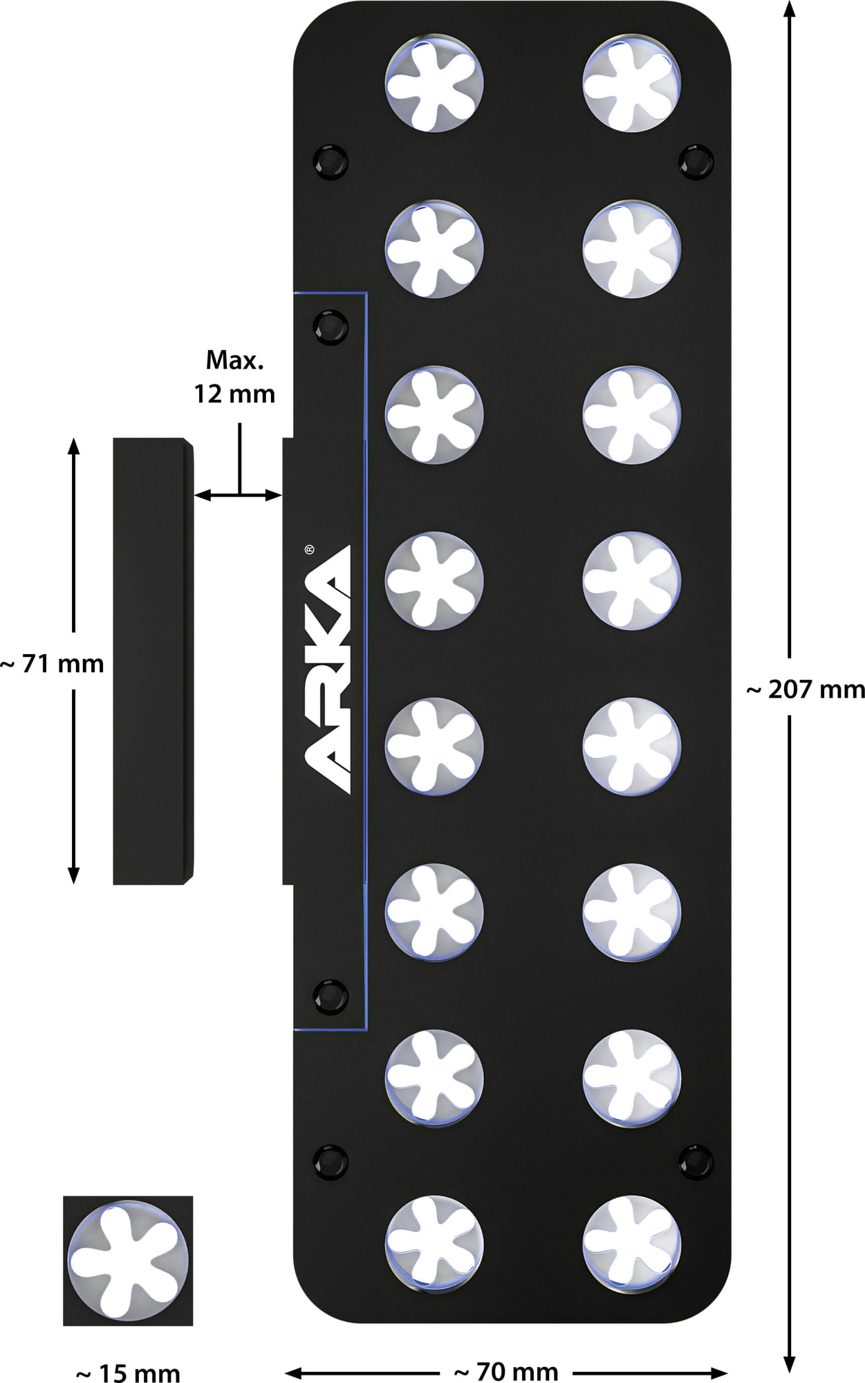 Acryl Frag Rack Deck with Magnet - 16 holes