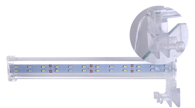 Glasheldere Crystal clip-on LED lampen