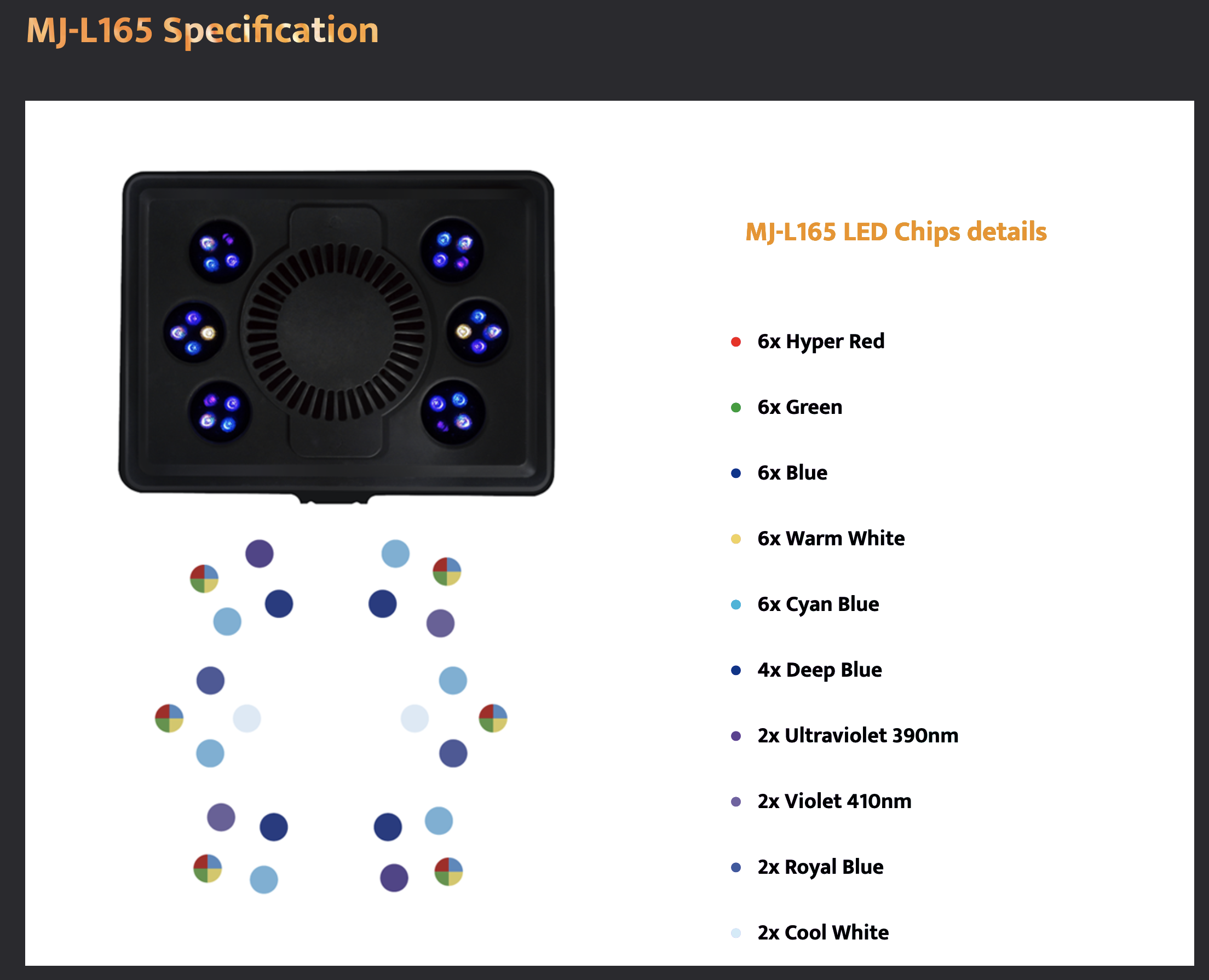 Maxspect Jump MJ-L165 LED armatuur 65watt