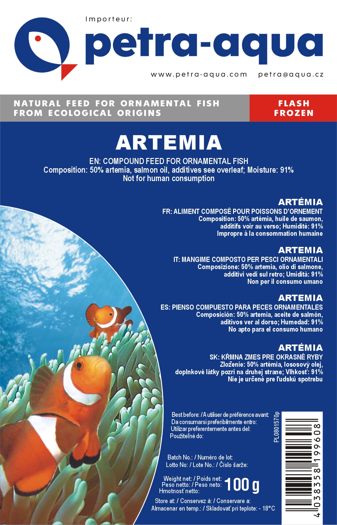 Petra Aqua Artemia Diepvries