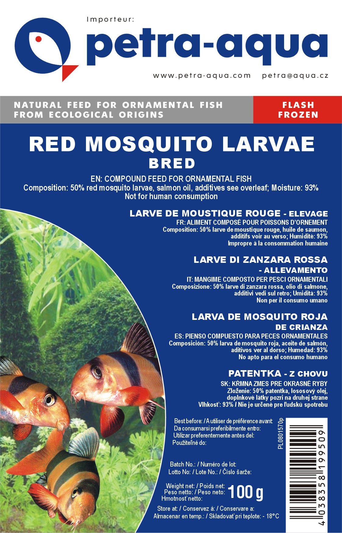 Petra Aqua Rode muggenlarven Diepvries