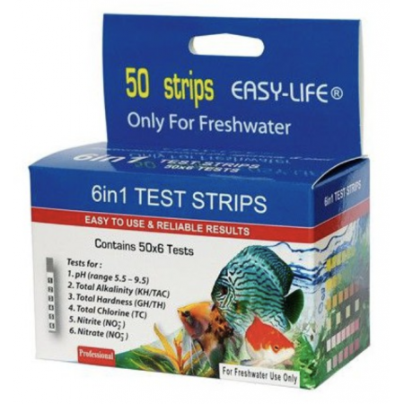 Easy Life teststrips zoetwater 50 stuks - pH, GH, KH, nitriet, nitraat