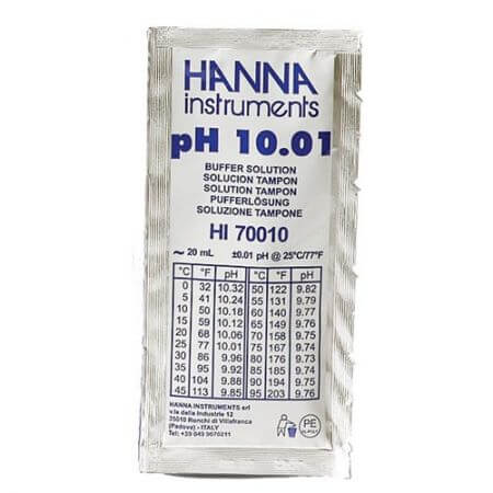 Hanna Kalibratievloeistof pH 10,01 1 zakje 20ml.