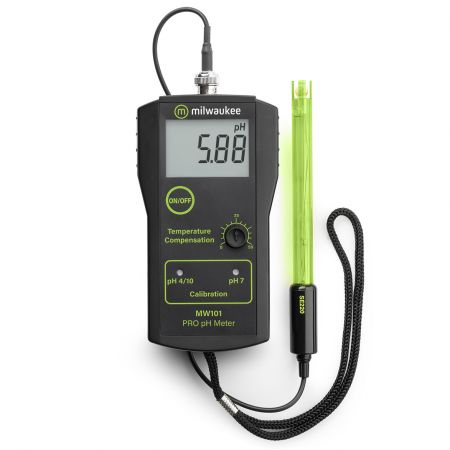 Milwaukee Portable pH meter 0,00-14,00 met 2 punt manuele calibratie, incl electrode