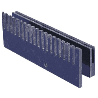 Overflow comb + holder, comb height 2.5 cm, length 1 meter