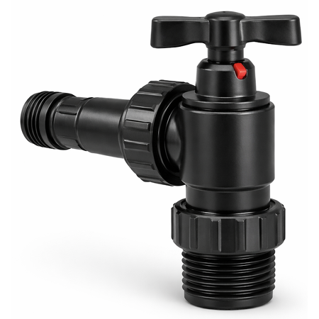 PVC Haakse regelklep (1 1/4 inch buitendraad voor 40 mm buis)