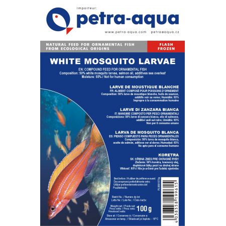 Petra Aqua Witte muggenlarven Diepvries 100Gr.