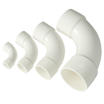 Royal Exclusive - PVC 90&deg; bocht &Oslash; 32 mm wit