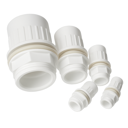 Royal Exclusive - PVC-doorvoer / tankfitting (wit) &Oslash; 50mm