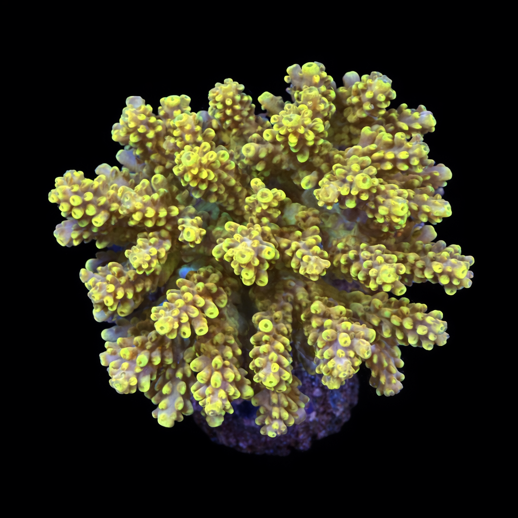 Acropora loripes (Golden Jawdropper) XL (Ong. 10-12 cm) WYSIWYG (1790190577296)