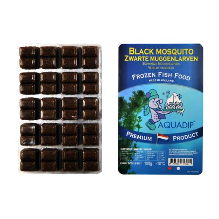 AQUADIP Black mosquito / Zwarte mug - 100 gram blister - diepvries