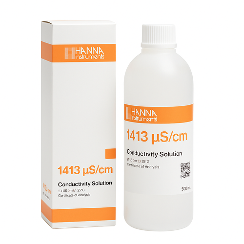 Hanna Geleidbaarheidsoplossing 1413 &mu;S/cm, 500 ml