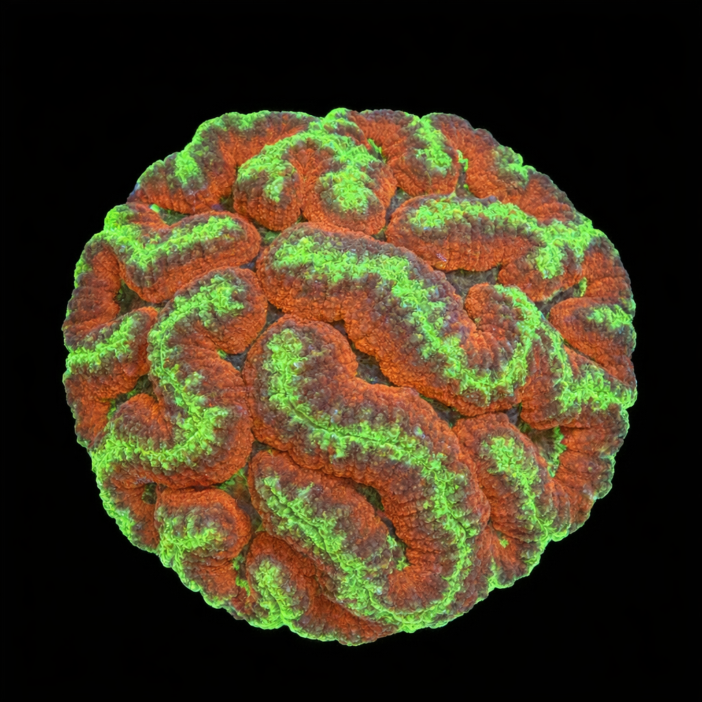 Lobophyllia Ultra Red/Green XL (Ong. 10-12 cm) WYSIWYG (1784404657568)