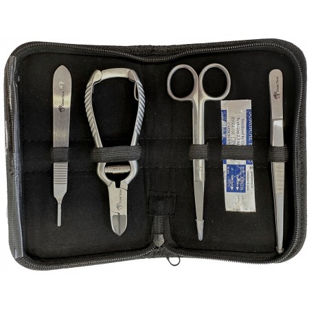 Stainless steel cutting kit compact - packed in luxury case